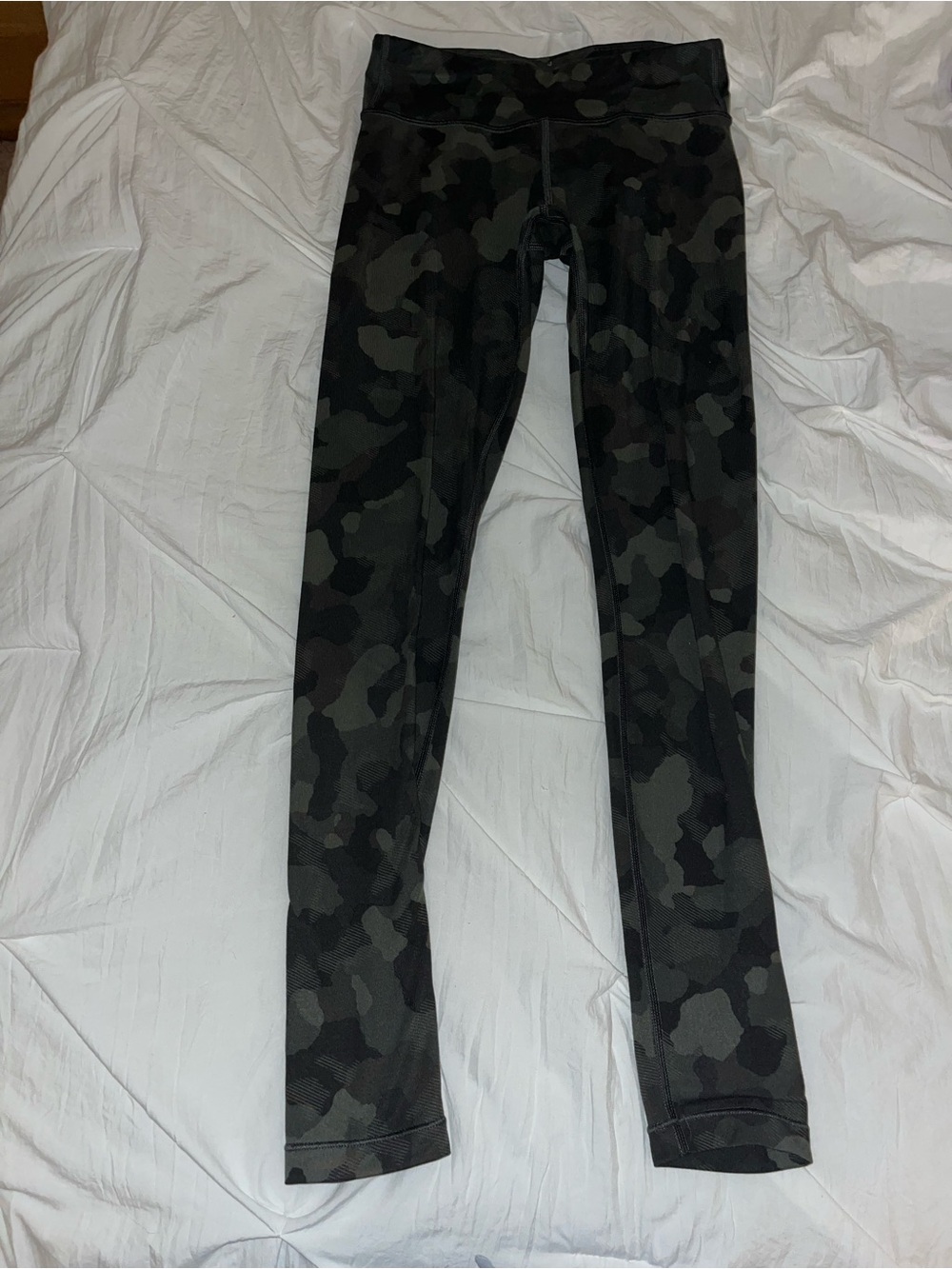 Athleta Girl Black & Olive Camo Active Leggings